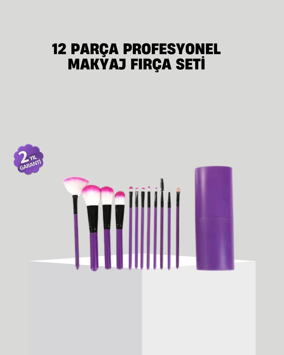 12’li Profesyonel Makyaj Fırça Seti Ultra Yumuşak Sentetik Kıllı 12’li Profesyonel Makyaj Fırça Seti Ultra Yumuşak Sentetik Kıllı