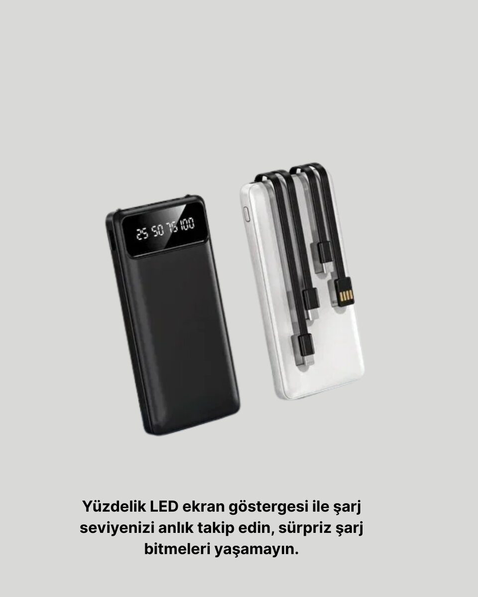 Çoklu Güvenlik Korumalı 20.000 mAh Powerbank Fener Özellikli Çoklu Güvenlik Korumalı 20.000 mAh Powerbank Fener Özellikli