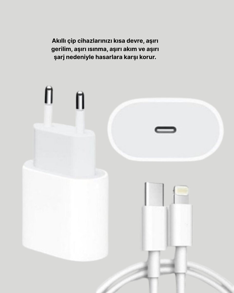 iOS Uyumlu 20W USB-C Hızlı Şarj Cihazı Telefon ve Tablet İçin iOS Uyumlu 20W USB-C Hızlı Şarj Cihazı Telefon ve Tablet İçin