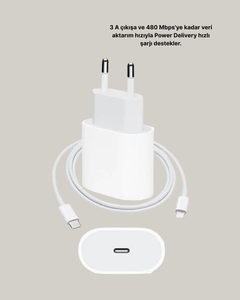 iOS Uyumlu 20W USB-C Hızlı Şarj Cihazı Telefon ve Tablet İçin iOS Uyumlu 20W USB-C Hızlı Şarj Cihazı Telefon ve Tablet İçin
