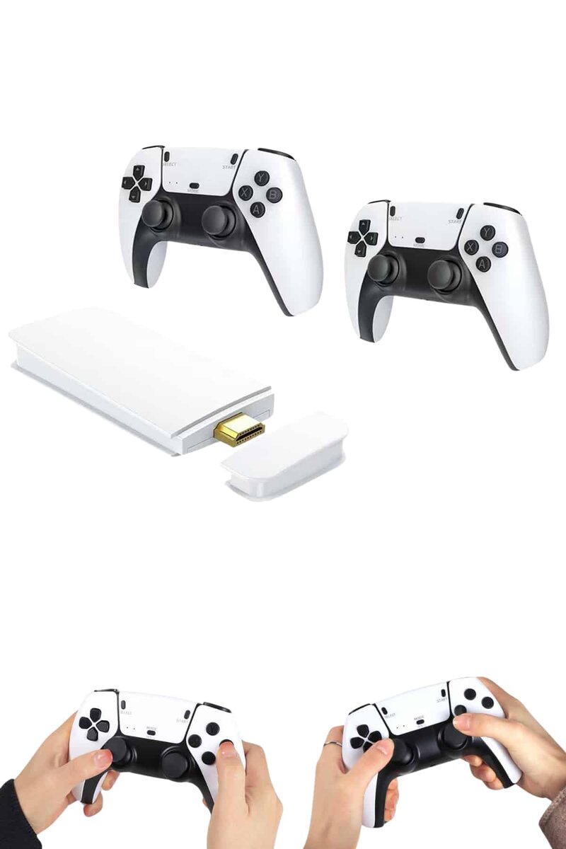 4K HD Görüntü Kaliteli Retro Game Stick 20000 Oyunlu Çift Kollu Beyaz Game Stick 4K HD Görüntü Kaliteli Retro Game Stick 20000 Oyunlu Çift Kollu Beyaz Game Stick