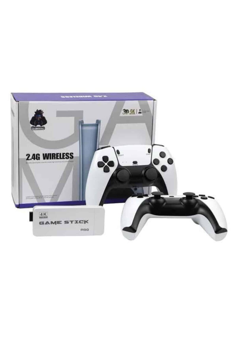 4K HD Görüntü Kaliteli Retro Game Stick 20000 Oyunlu Çift Kollu Beyaz Game Stick 4K HD Görüntü Kaliteli Retro Game Stick 20000 Oyunlu Çift Kollu Beyaz Game Stick