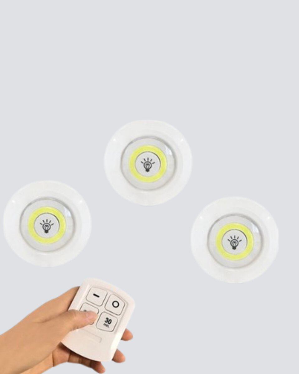 Uzaktan Kumandalı 3’lü Ayarlanabilir Spot LED Işık Seti Uzaktan Kumandalı 3’lü Ayarlanabilir Spot LED Işık Seti