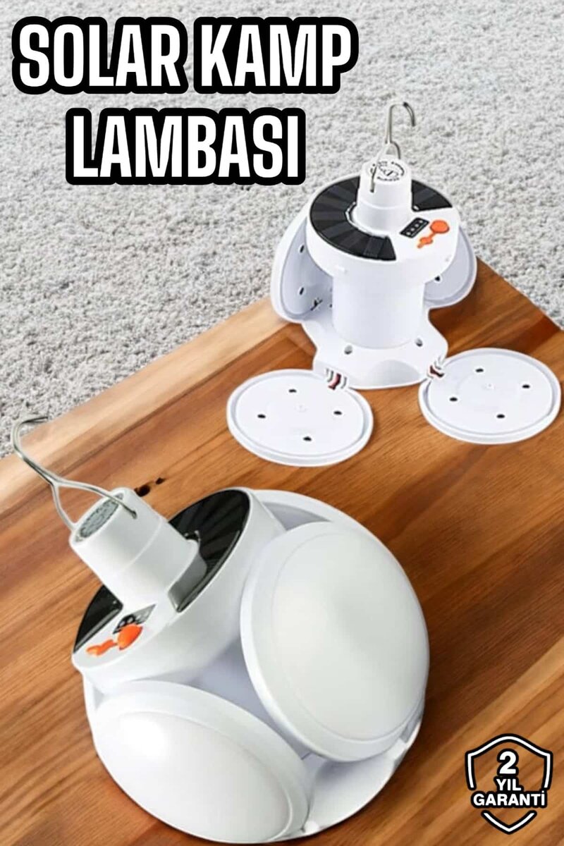 Kamp Lambası Işıldak Beyaz Işık Güneş Enerjili Solar Aydınlatma 5 Kanatlı Katlanabilir Kamp Lambası Işıldak Beyaz Işık Güneş Enerjili Solar Aydınlatma 5 Kanatlı Katlanabilir