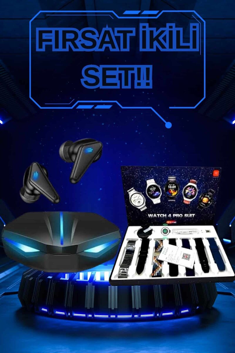 Gamer Kulaklık ve Çok Kordonlu Akıllı Saat Gürültü Önleyici GPS Desteği Gamer Kulaklık ve Çok Kordonlu Akıllı Saat Gürültü Önleyici GPS Desteği
