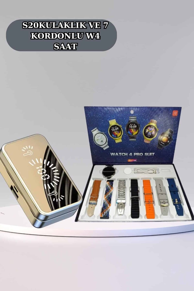 Powerbank Aynalı Bluetooth Kulaklık Ve Akıllı Saat Seti ANC Özelliği Dokunamatik Powerbank Aynalı Bluetooth Kulaklık Ve Akıllı Saat Seti ANC Özelliği Dokunamatik