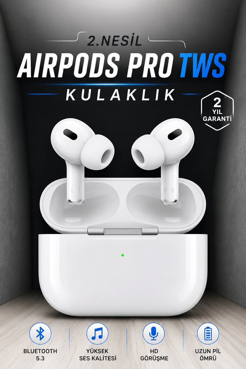 Kablosuz Bluetooth Kulaklık Gürültü Önleme, Su Geçirmez, Mikrofonlu