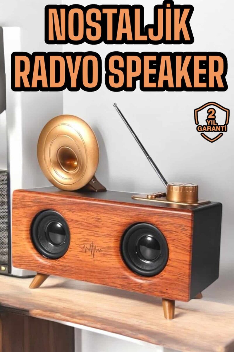 Çalar Radyo Müzik Kutusu Nostaljik Hoparlör Speaker Çalar Radyo Müzik Kutusu Nostaljik Hoparlör Speaker