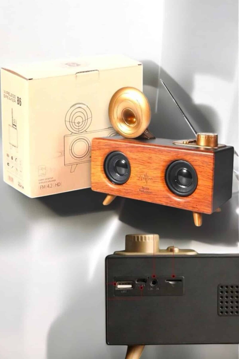 Bluetooth Hoparlör Ahşap Klasik Retro Gramofon Bluetooth Müzik Kutusu Bluetooth Hoparlör Ahşap Klasik Retro Gramofon Bluetooth Müzik Kutusu