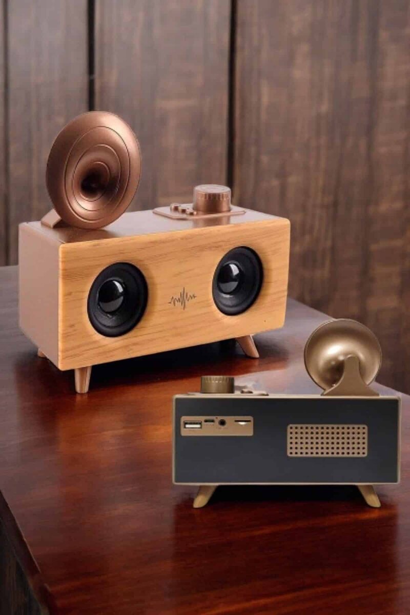 Bluetooth Hoparlör Ahşap Klasik Retro Gramofon Bluetooth Müzik Kutusu Bluetooth Hoparlör Ahşap Klasik Retro Gramofon Bluetooth Müzik Kutusu