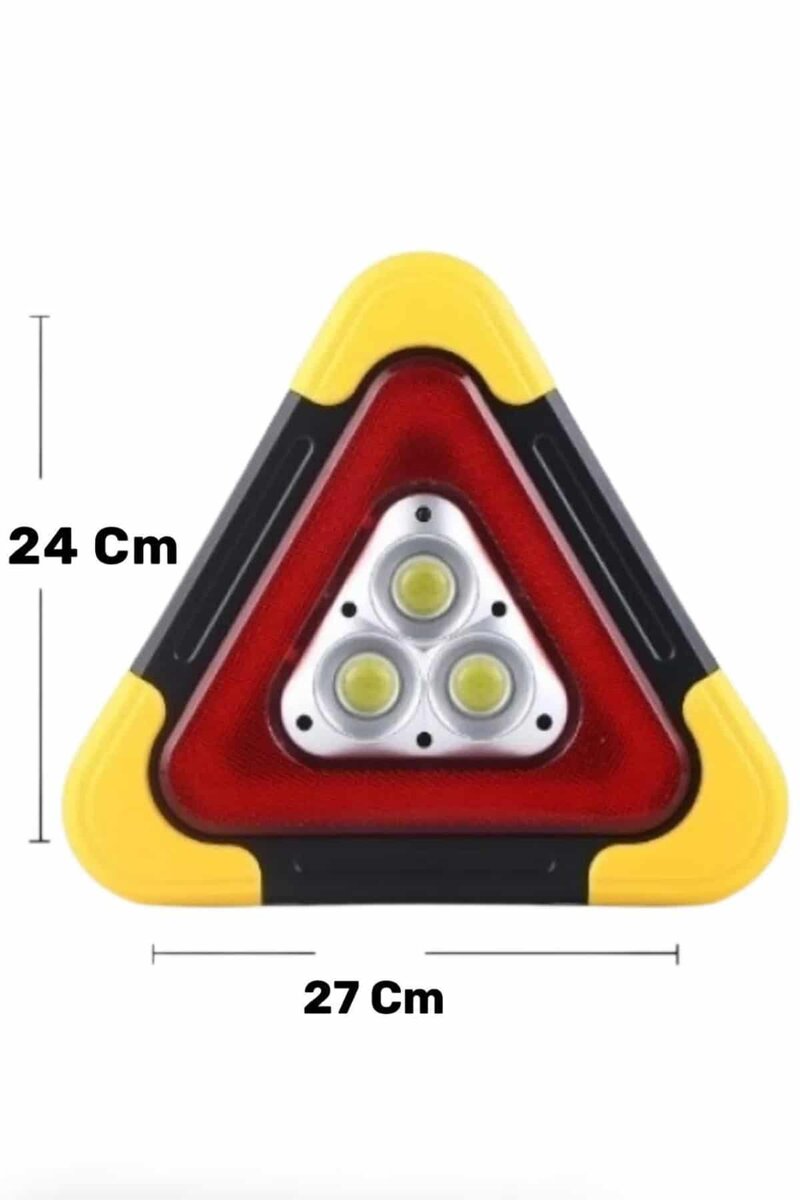 Işıklı Üçgen Reflektör Led Projektör Acil Durum Feneri Flaşör 500 Lümen Işıklı Üçgen Reflektör Led Projektör Acil Durum Feneri Flaşör 500 Lümen