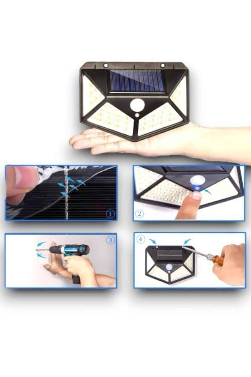 Güneş Enerjili Bahçe Lambası 100 Led Bahçe Lambası Bahçe Aydınlatma Güneş Enerjili Bahçe Lambası 100 Led Bahçe Lambası Bahçe Aydınlatma