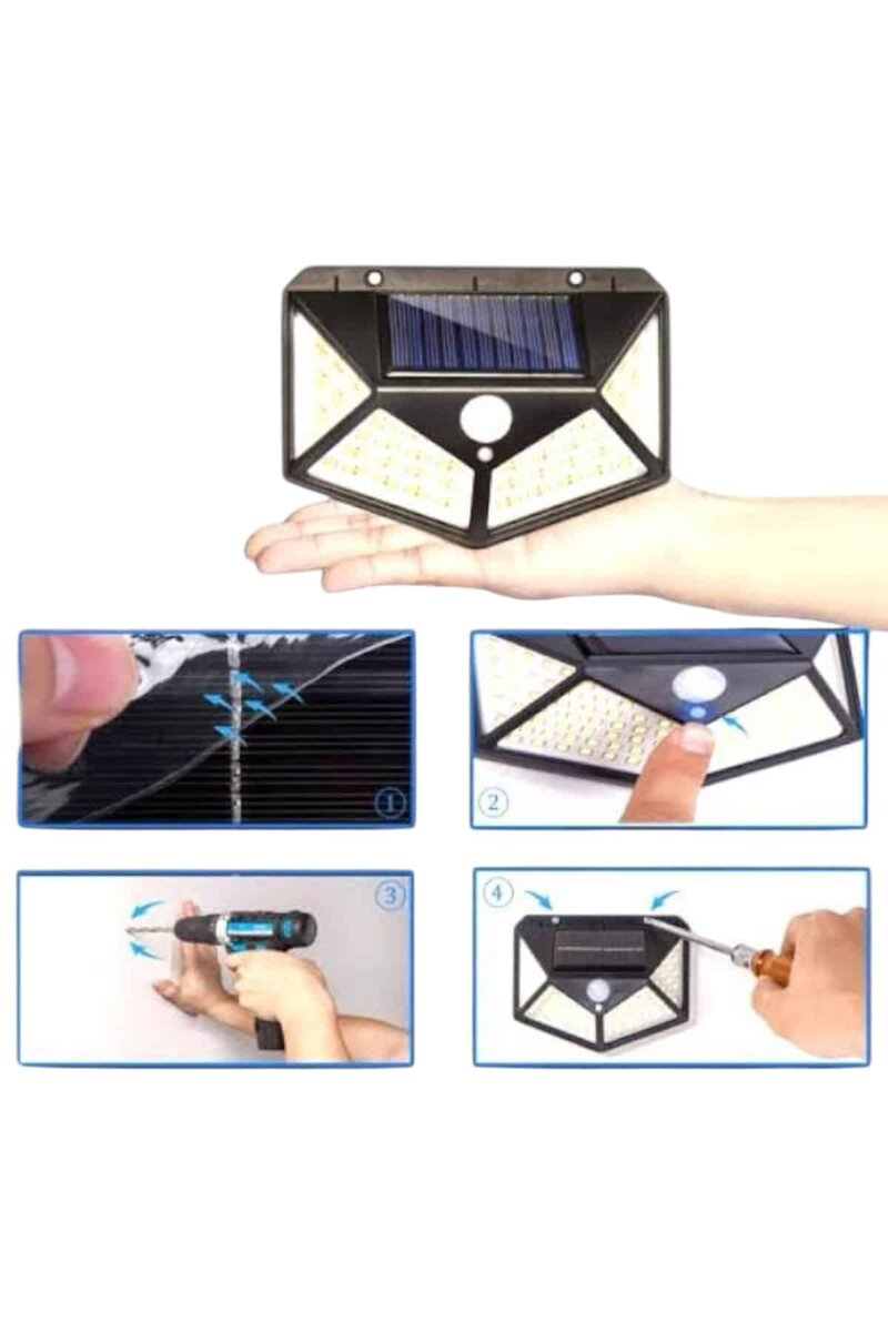 Bahçe Lambası Bahçe Aydınlatma Sensörlü Suya Dayanıklı 100 Led Bahçe Lambası Bahçe Aydınlatma Sensörlü Suya Dayanıklı 100 Led