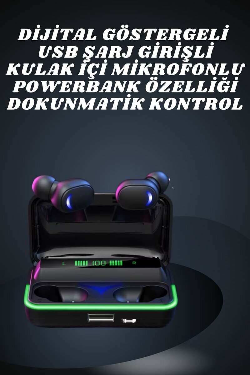 İkili Bluetooth Kulaklık Dijital Göstergeli Uzun Pil Ömrü Yüksek Ses Kaliteli İkili Bluetooth Kulaklık Dijital Göstergeli Uzun Pil Ömrü Yüksek Ses Kaliteli