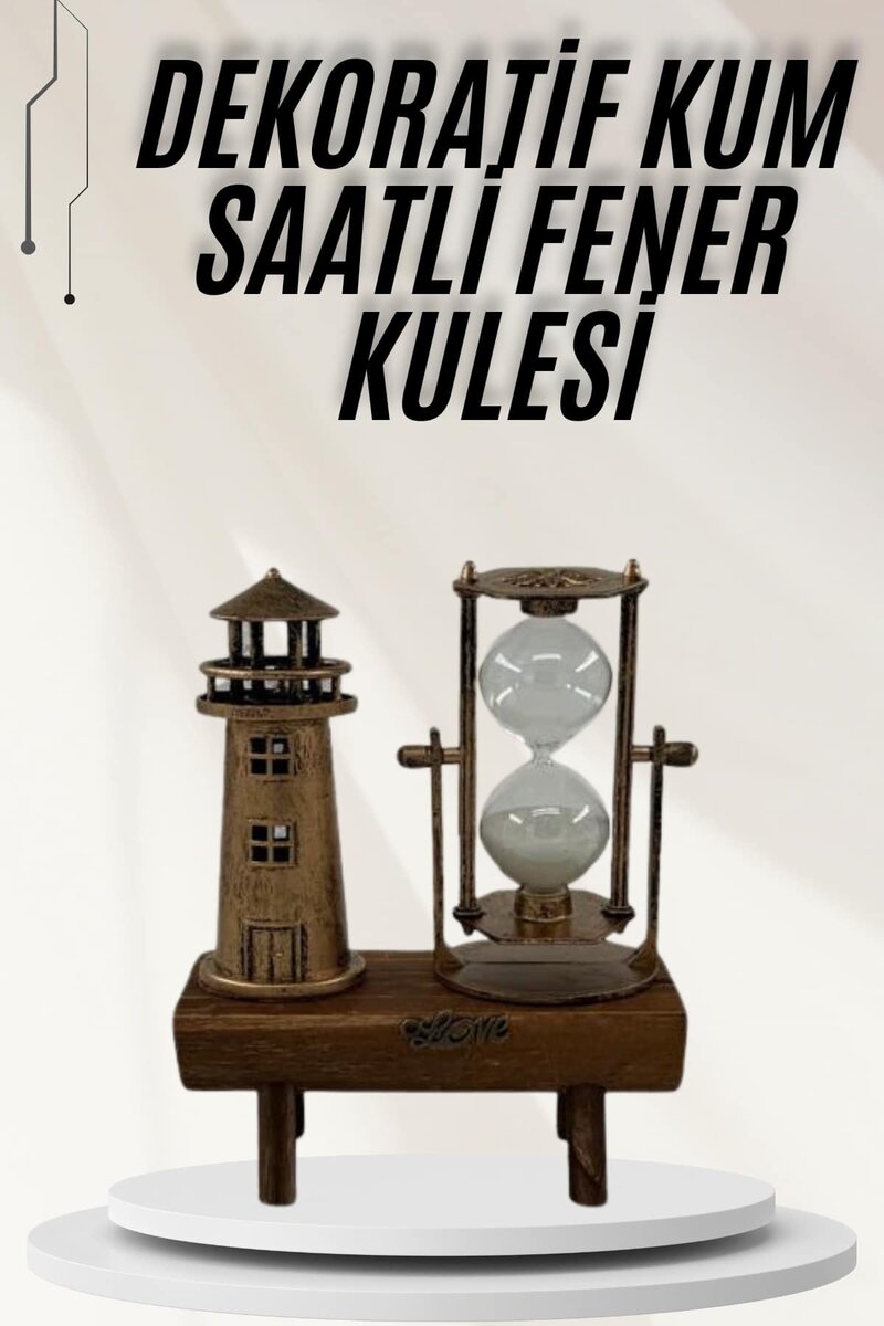 Hediyelik Eşya Retro Ahşap Deniz Feneri Kum Saati Biblo Hediyelik Eşya Retro Ahşap Deniz Feneri Kum Saati Biblo