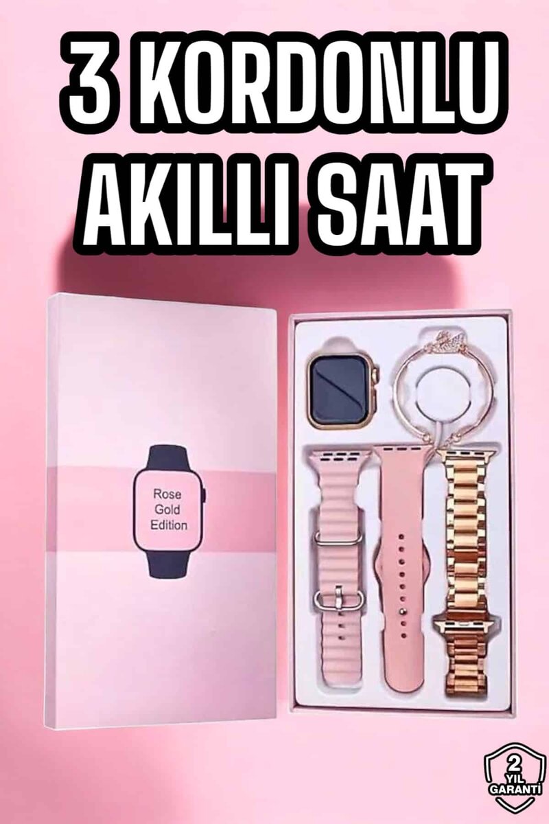 Akıllı Saat Amoled Ekran 3 Kordonlu Aksesuar Hediyeli Sesli Görüşme Akıllı Saat Amoled Ekran 3 Kordonlu Aksesuar Hediyeli Sesli Görüşme