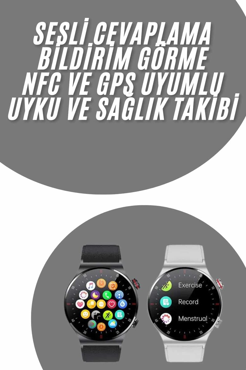 Akıllı Saat Uyku ve Sağlık Takibi NFC Uyumlu Bluetoooth Bağlantılı Android İOS Uyumlu Akıllı Saat Uyku ve Sağlık Takibi NFC Uyumlu Bluetoooth Bağlantılı Android İOS Uyumlu