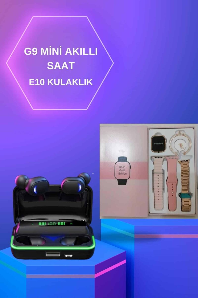 Kadınlara Özel Bileklik Hediyeli Akıllı Saat ve Dijital Göstergeli ANC Özellikli Bluetooth Kulaklık Kadınlara Özel Bileklik Hediyeli Akıllı Saat ve Dijital Göstergeli ANC Özellikli Bluetooth Kulaklık