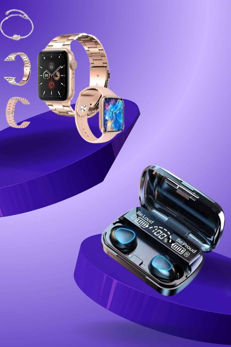 Aksesuar Hediyeli Akıllı Saat ve Dijital Göstergeli Powerbankli Bluetooth Kulaklık Aksesuar Hediyeli Akıllı Saat ve Dijital Göstergeli Powerbankli Bluetooth Kulaklık