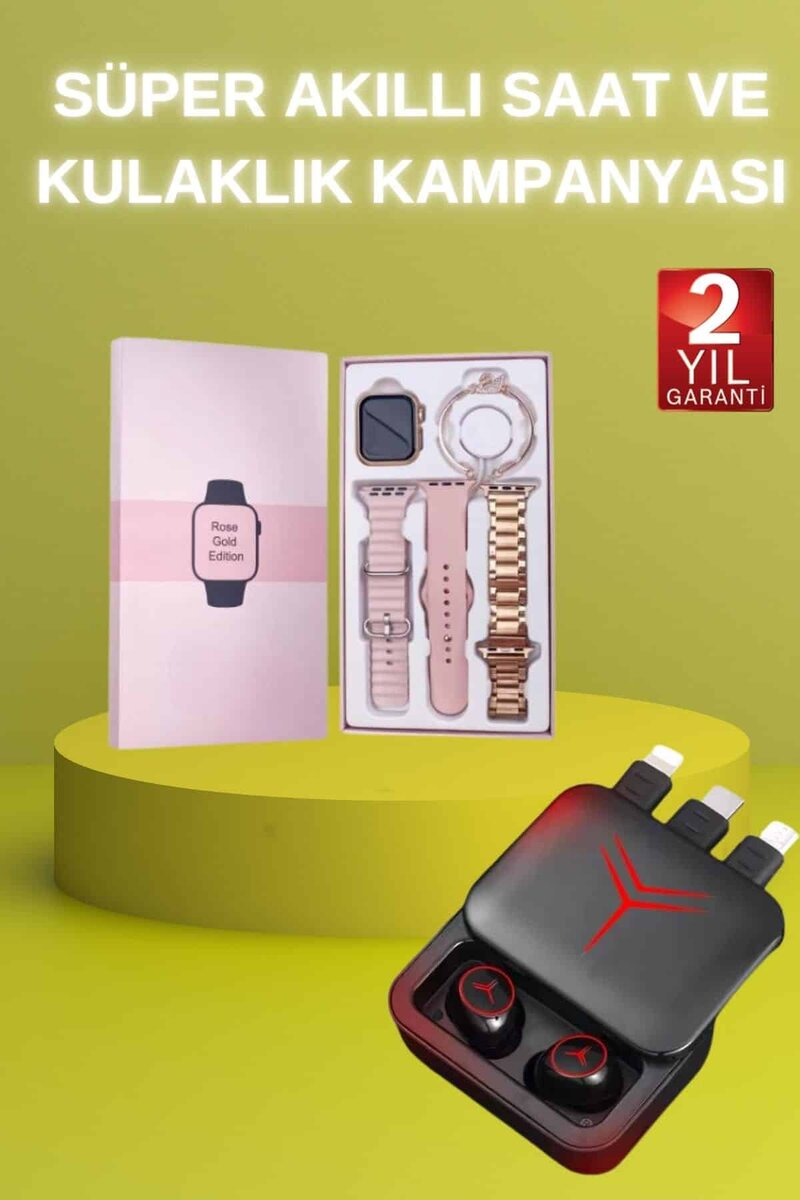 Powerbank Özellikli Bluetooth Kulaklık ve Nabız Ölçer Akıllı Saat Bileklik Hediyeli Powerbank Özellikli Bluetooth Kulaklık ve Nabız Ölçer Akıllı Saat Bileklik Hediyeli