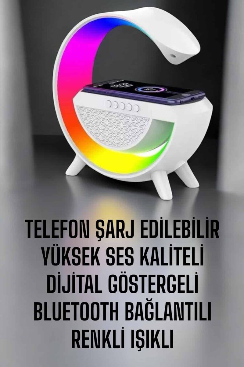 Android Uyumlu Akıllı Bluetooth Hoparlör Kablosuz Şarj Cihazı Standı Android Uyumlu Akıllı Bluetooth Hoparlör Kablosuz Şarj Cihazı Standı
