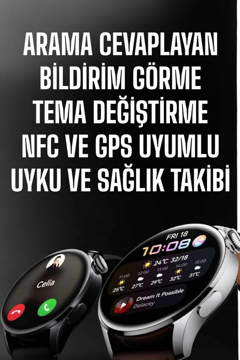 Akıllı Saat Bildirim Görme Amoled Ekran GPS Uyumlu Sesli Görüşme Akıllı Saat Bildirim Görme Amoled Ekran GPS Uyumlu Sesli Görüşme