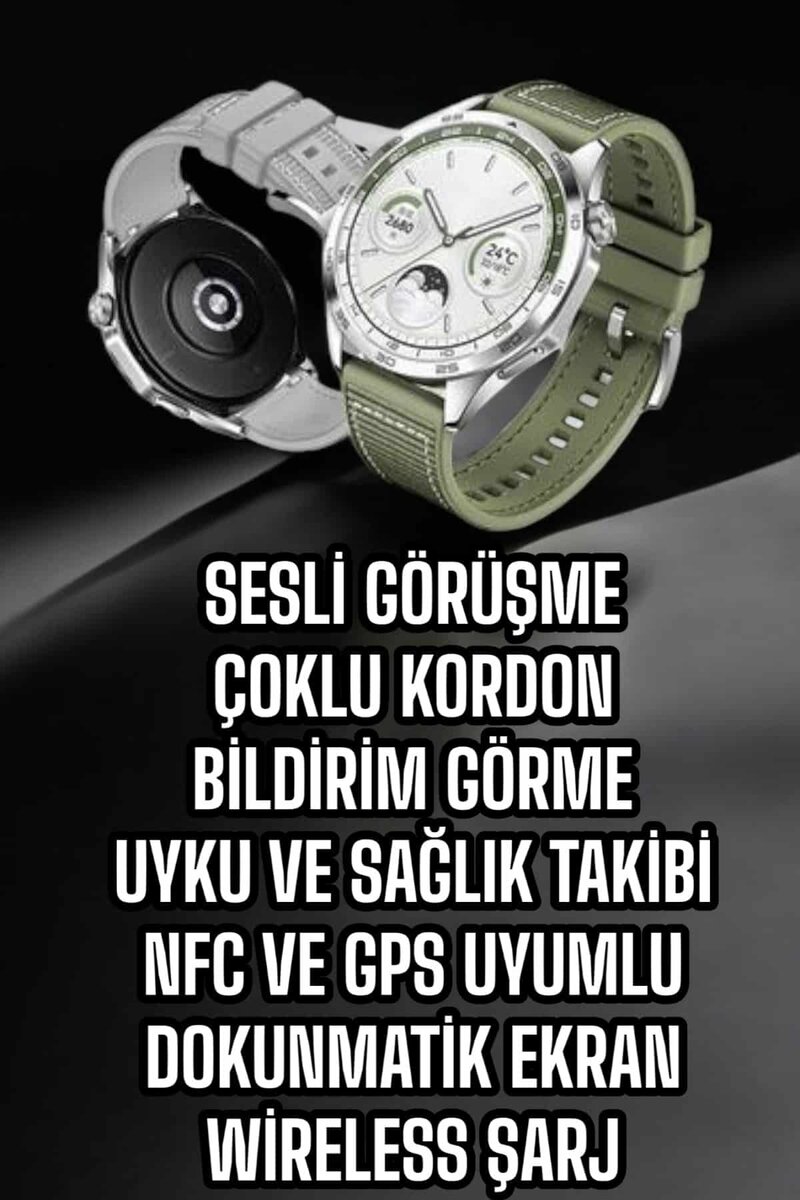 Akıllı Saat Sesli Görüşme Titreşimli Nabız Sensörlü Spor Modları Akıllı Saat Sesli Görüşme Titreşimli Nabız Sensörlü Spor Modları