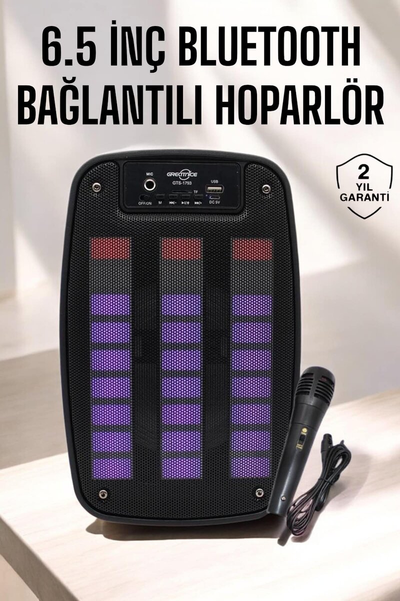 Bluetooth Hoparlör RGB Işıklı USB SD Kart Girişli Taşınabilir Bluetooth Hoparlör RGB Işıklı USB SD Kart Girişli Taşınabilir