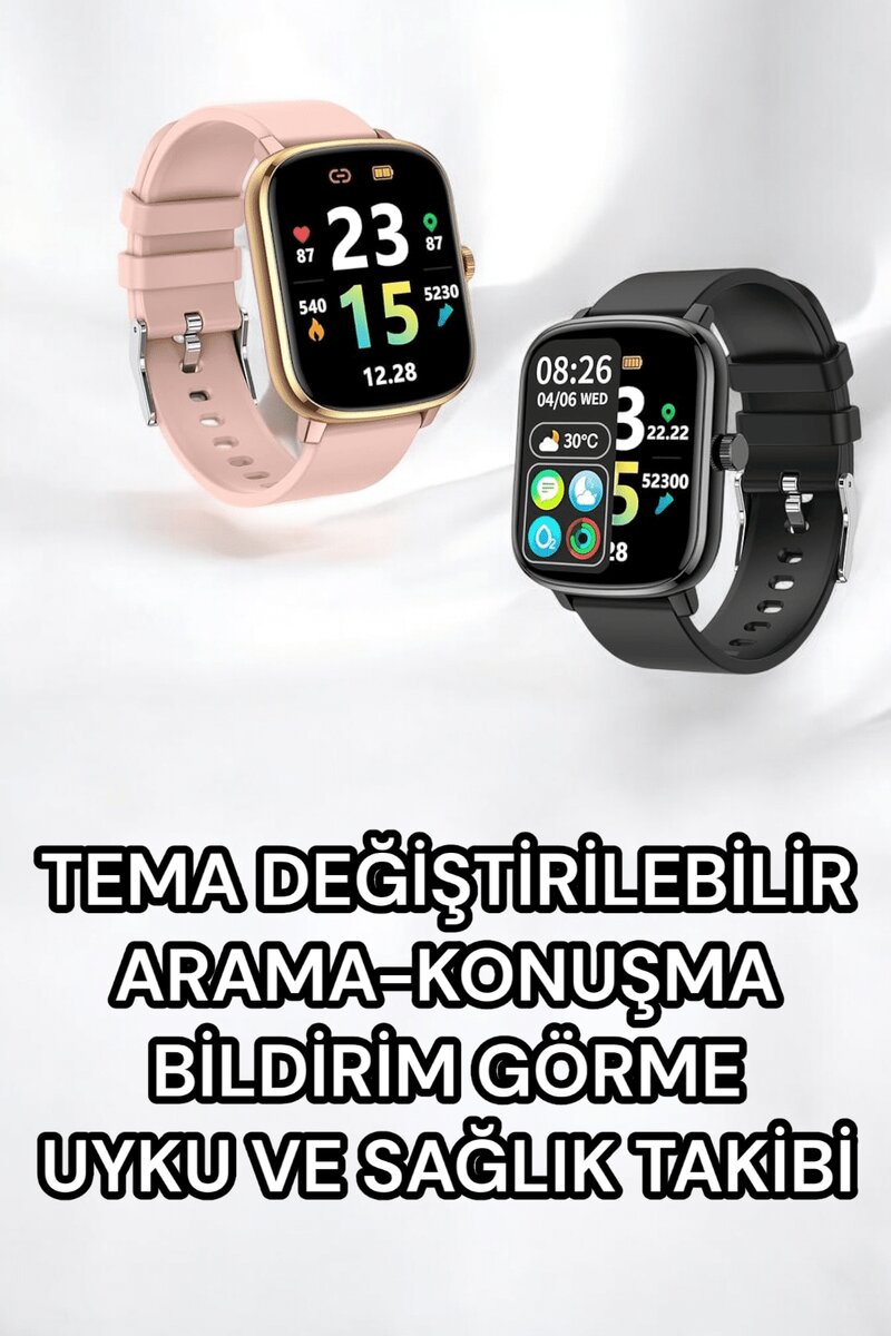 Titreşimli, Sağlık Takipli, Yeni Nesil Akıllı Saat 400mAh Batarya Kapasiteli Titreşimli, Sağlık Takipli, Yeni Nesil Akıllı Saat 400mAh Batarya Kapasiteli