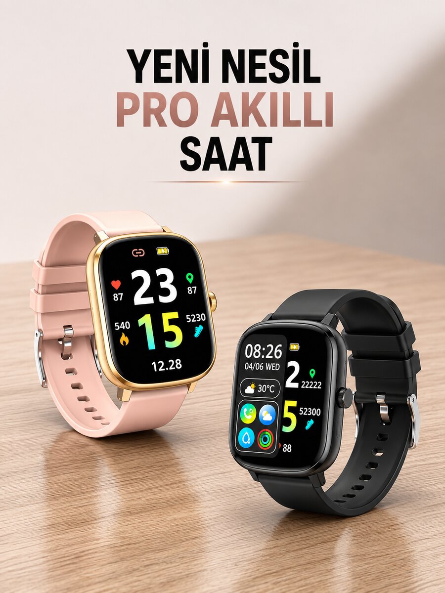 Yeni Nesil Akıllı Saat Arama Bildirimleri, Uyku &amp; Kalp Atış Takibi