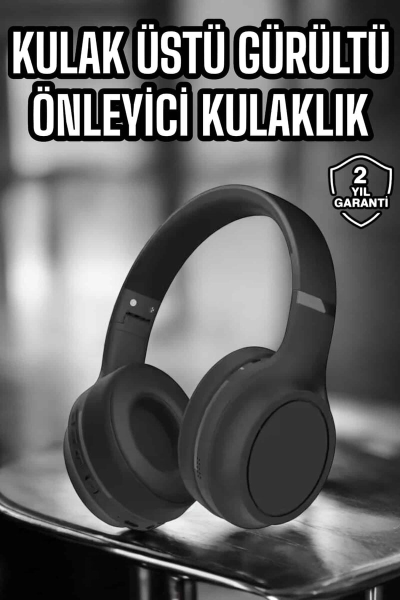 Kulak Üstü Kablosuz Bluetooth Kulaklık Gürültü Önleyici Ayarlanabilir Kulak Üstü Kablosuz Bluetooth Kulaklık Gürültü Önleyici Ayarlanabilir