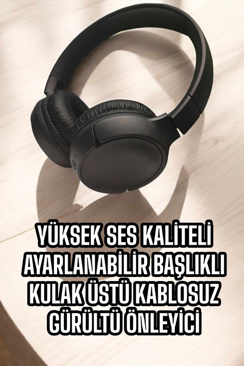 Kulak Üstü Kablosuz Bluetooth Kulaklık Gürültü Önleyici Ayarlanabilir Kulak Üstü Kablosuz Bluetooth Kulaklık Gürültü Önleyici Ayarlanabilir