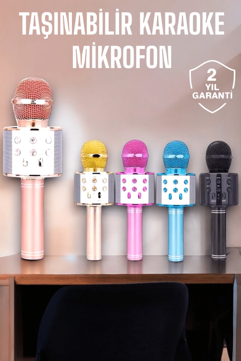Taşınabilir Bluetooth Karaoke Mikrofon: Hafıza Kart Girişli, Etkileyici Performans Taşınabilir Bluetooth Karaoke Mikrofon: Hafıza Kart Girişli, Etkileyici Performans