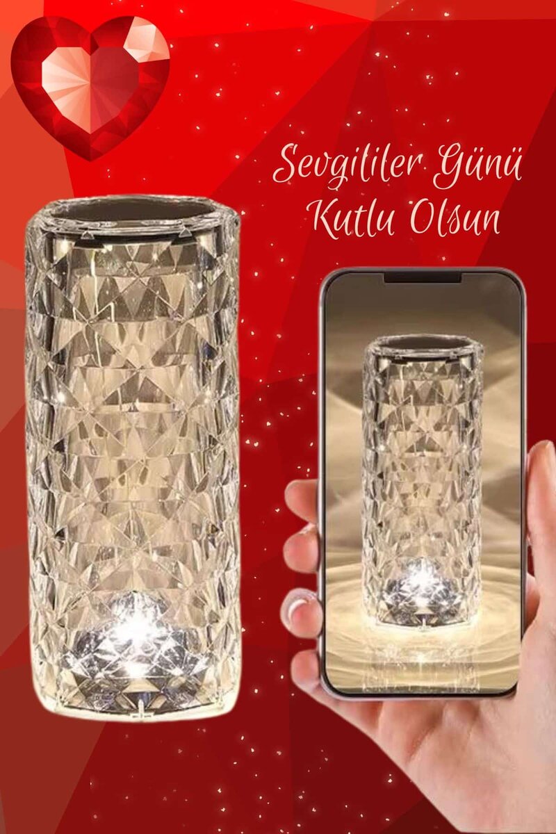 Sevgililer Gününe Özel Romantik Kristal Gece Lambası Sevgiliye Hediye Sevgililer Gününe Özel Romantik Kristal Gece Lambası Sevgiliye Hediye