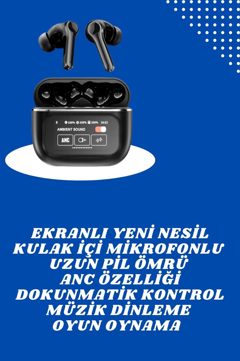 Ekranlı Yeni Nesil Pro Kulaklık ve Akıllı Saat Kampanyası Kulak İçi Mikrofonlu Ekranlı Yeni Nesil Pro Kulaklık ve Akıllı Saat Kampanyası Kulak İçi Mikrofonlu