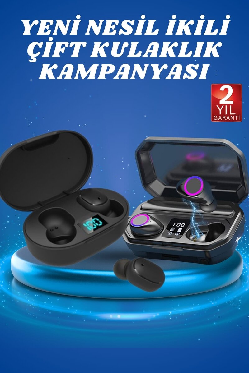 Çift Kulaklık Kampanyası Dokunmatik Kontrol Kulak İçi Yüksek Ses Kaliteli Mikrofonlu Çift Kulaklık Kampanyası Dokunmatik Kontrol Kulak İçi Yüksek Ses Kaliteli Mikrofonlu
