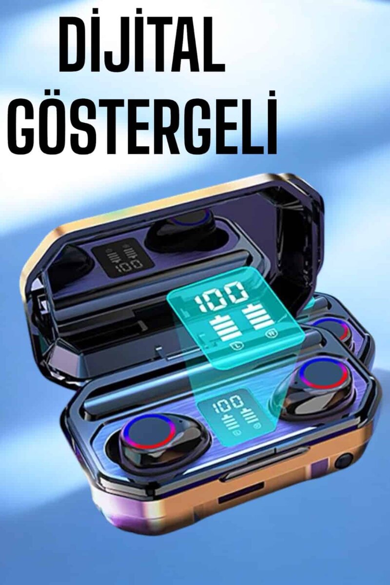 Dijital Göstergeli Bluetooth Bağlantılı Kulaklık Dokunmatik Kontrol Dijital Göstergeli Bluetooth Bağlantılı Kulaklık Dokunmatik Kontrol