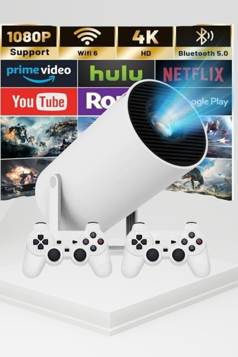 Taşınabilir Android Projeksiyon Ayaklı Çift Kollu 4K Çözünürlüklü Sinema Projeksiyonu Taşınabilir Android Projeksiyon Ayaklı Çift Kollu 4K Çözünürlüklü Sinema Projeksiyonu