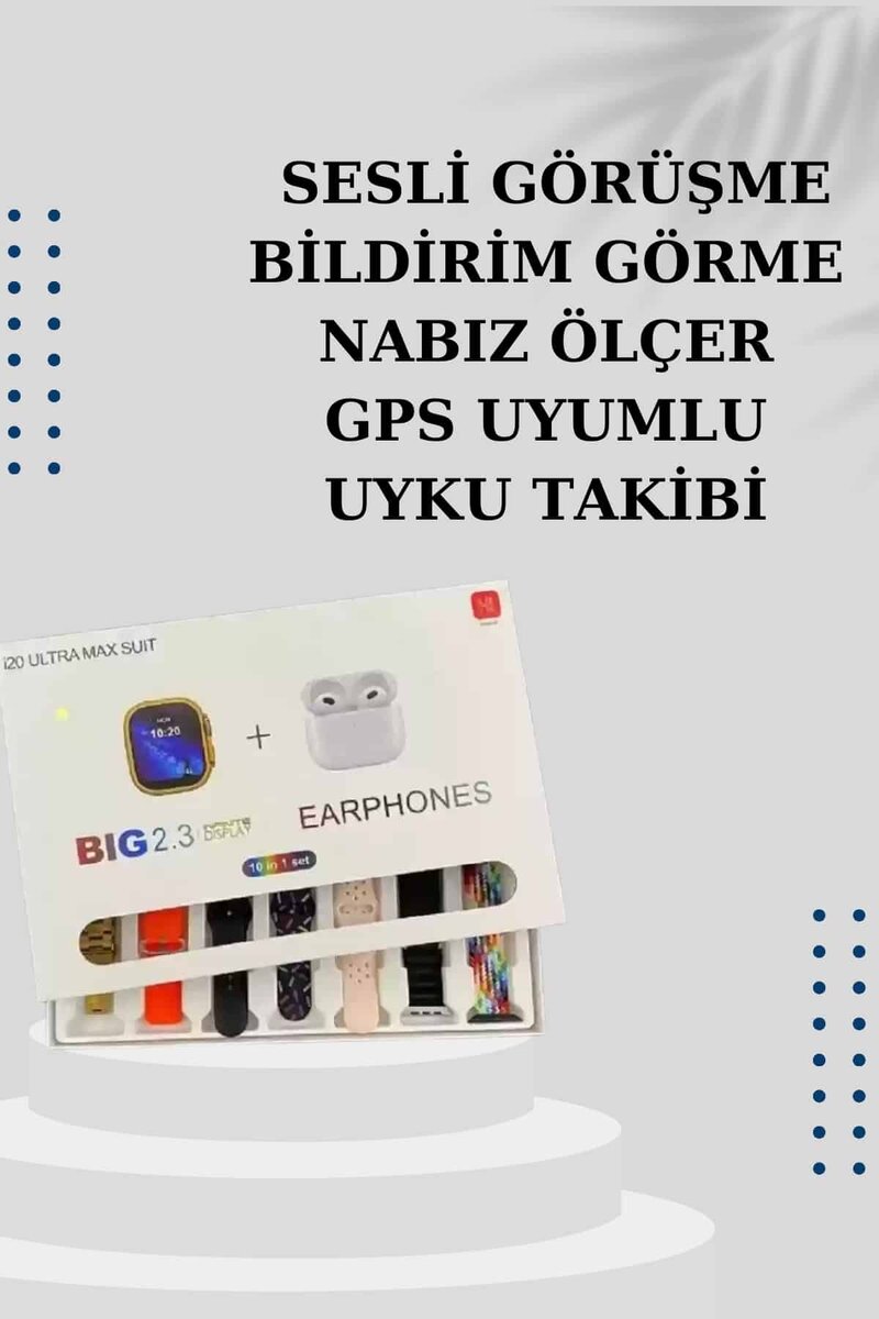 Akıllı Saat 7 Kordonlu Kulaklık Hediyeli Nabız Ölçer Uyku Takibi Sesli Görüşme Akıllı Saat 7 Kordonlu Kulaklık Hediyeli Nabız Ölçer Uyku Takibi Sesli Görüşme