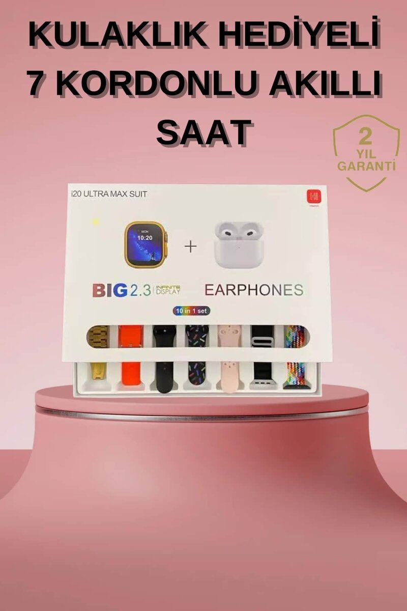 Akıllı Saat Bluetooth Kulaklık Hediyeli Bildirim Görme Sesli Görüşme Çoklu Kordon Akıllı Saat Bluetooth Kulaklık Hediyeli Bildirim Görme Sesli Görüşme Çoklu Kordon