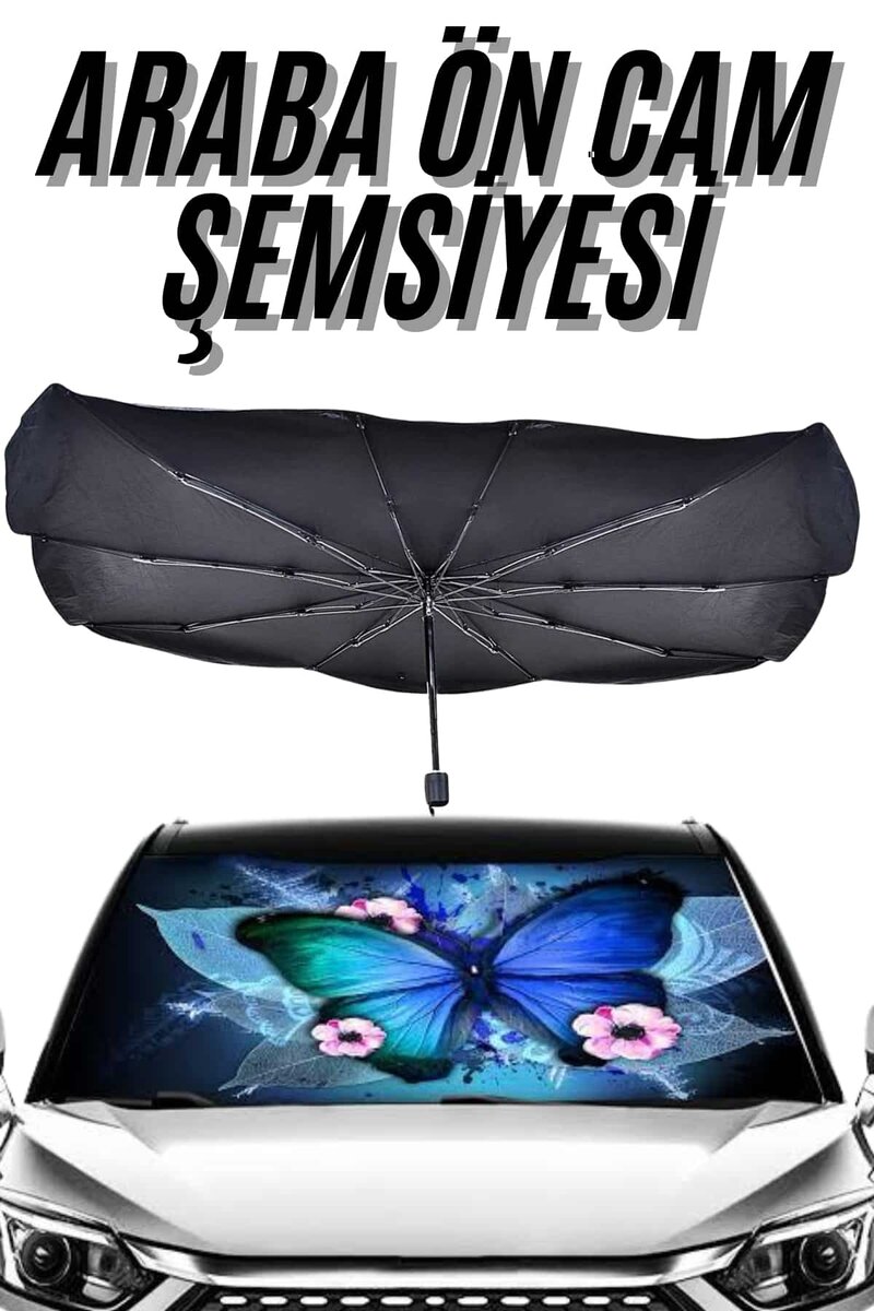 Güneş Önleyici Katlanabilir Oto Araba Güneşlik Şemsiye Tip Ön Cam Güneş Önleyici Katlanabilir Oto Araba Güneşlik Şemsiye Tip Ön Cam