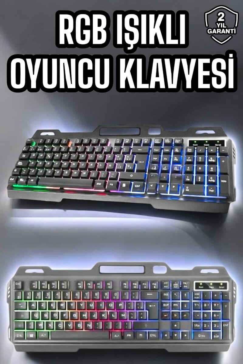 Led Işıklı Oyuncu Klavye Usb Girişli RGB Işıklı Q Klavye Mouse Hediyeli Led Işıklı Oyuncu Klavye Usb Girişli RGB Işıklı Q Klavye Mouse Hediyeli
