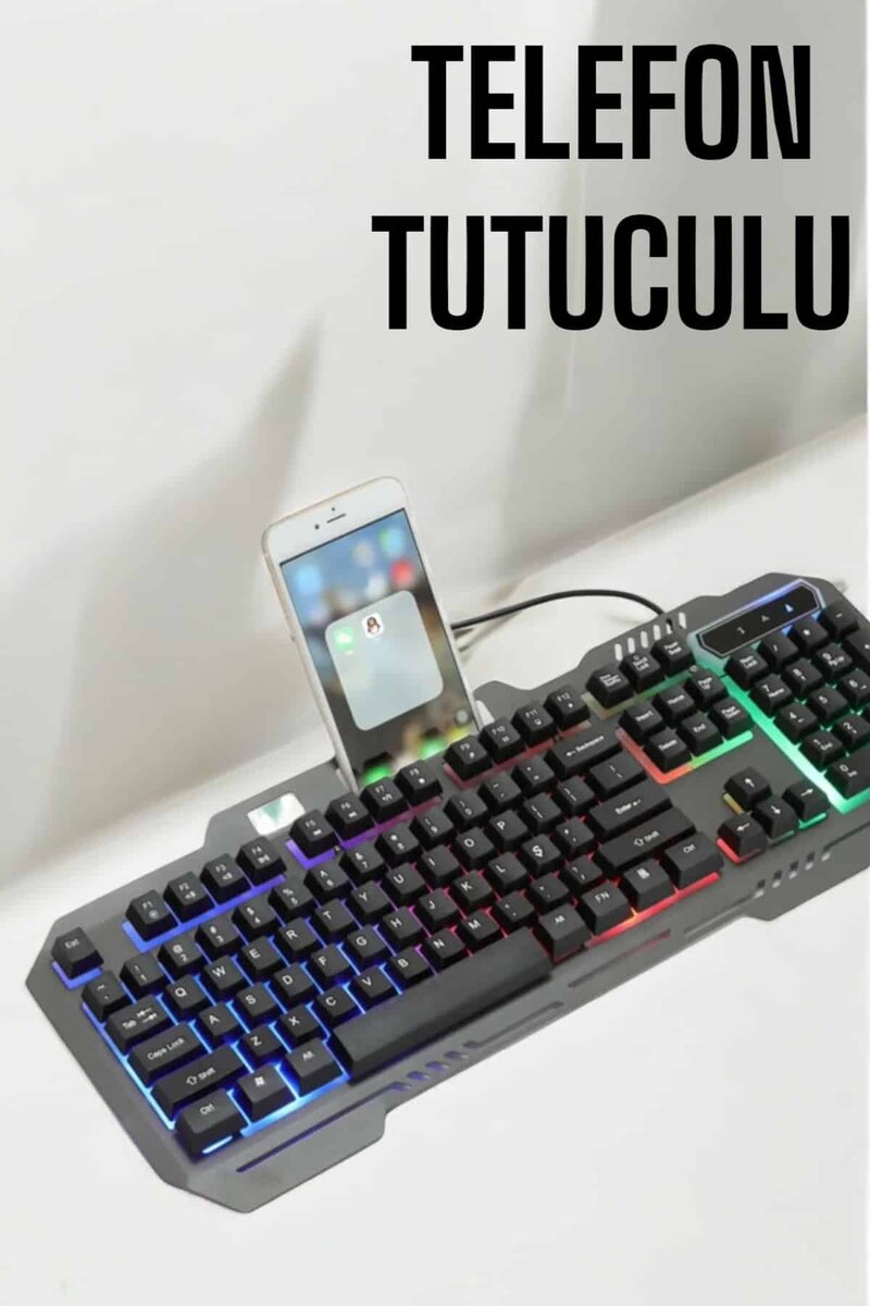 Oyuncu Klavyesi Q Klavye RGB Işıklı Mouse Hediyeli Oyuncu Klavyesi Q Klavye RGB Işıklı Mouse Hediyeli