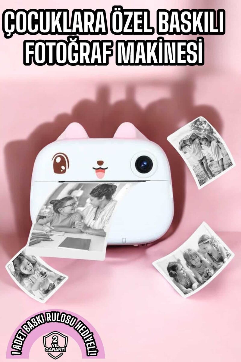 Çocuk Fotoğraf Makinesi Dijital HD Video Rulo Kağıt Baskılı Yazıcı Çocuk Fotoğraf Makinesi Dijital HD Video Rulo Kağıt Baskılı Yazıcı