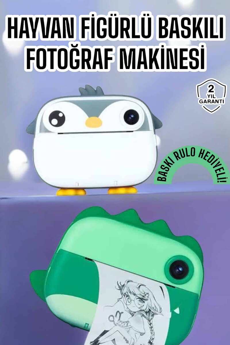 Çocuklar için Fotoğraf Makinesi Anlık Baskı Makinesi HD Görüntü Kalitesi Çocuklar için Fotoğraf Makinesi Anlık Baskı Makinesi HD Görüntü Kalitesi