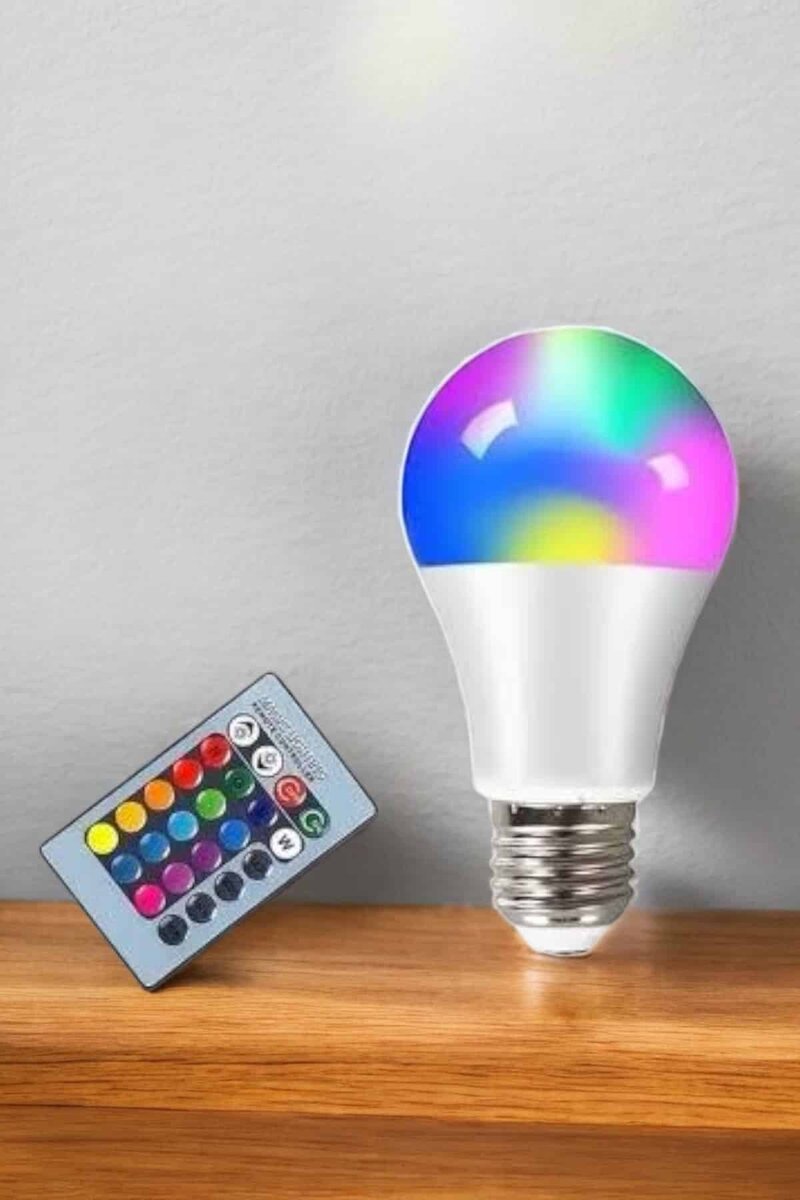 Led Ampul Enerji Dostu RGB Işıklı 100W Led Işık Led Ampul Enerji Dostu RGB Işıklı 100W Led Işık