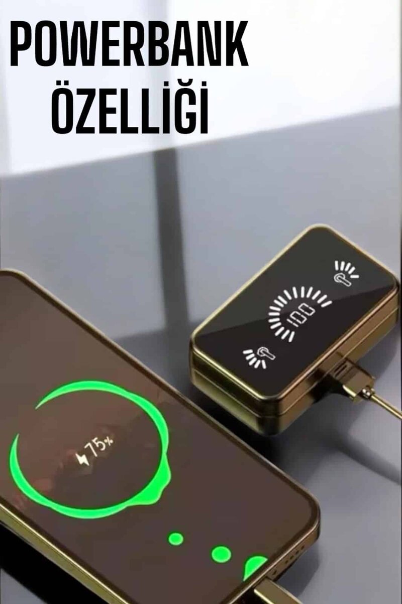 Aynalı Bluetooth Kulaklık Telefon Standlı Dijital Göstergeli Aynalı Bluetooth Kulaklık Telefon Standlı Dijital Göstergeli