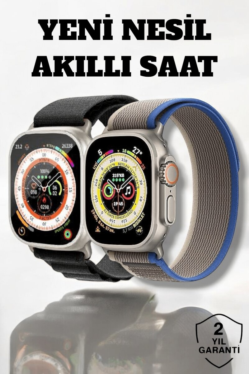 49MM Ekranlı, Kan Basıncı ve Adımsayar Özellikli Bluetooth Akıllı Saat 49MM Ekranlı, Kan Basıncı ve Adımsayar Özellikli Bluetooth Akıllı Saat