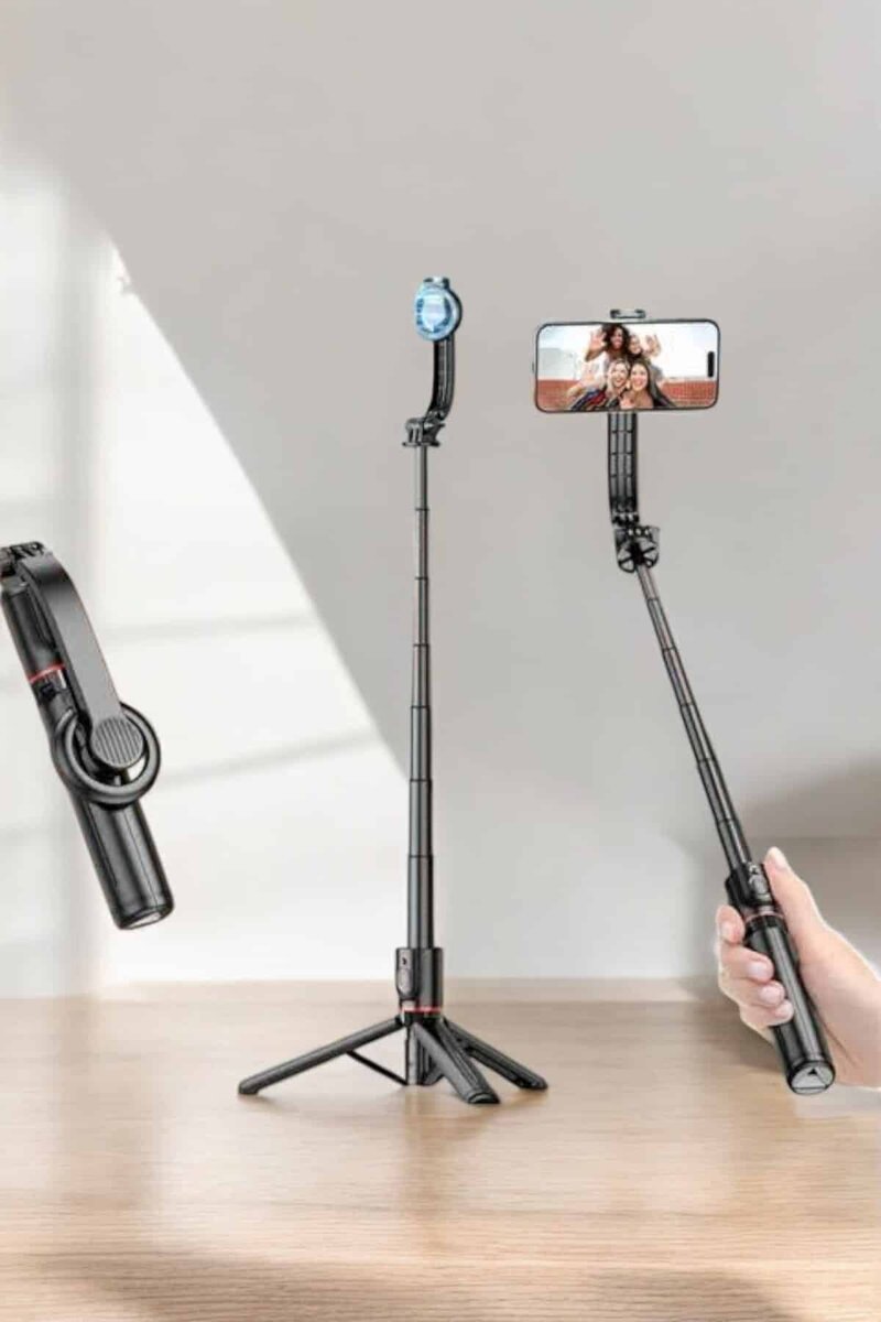 Kumandalı Tripod Telefon Tutucu Selfie Çubuğu 360 Derece Dönebilen Kumandalı Tripod Telefon Tutucu Selfie Çubuğu 360 Derece Dönebilen