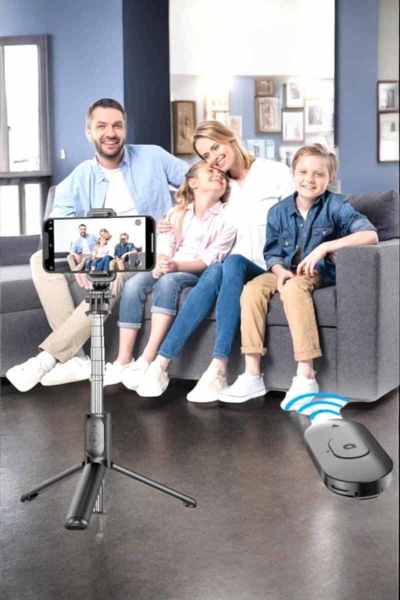 Kumandalı Tripod Telefon Tutucu Selfie Çubuğu 360 Derece Dönebilen Kumandalı Tripod Telefon Tutucu Selfie Çubuğu 360 Derece Dönebilen